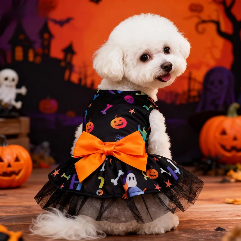 Halloween Pet Costume Cape Witch Hat Set Cosplay Cloak for Cats and Dogs Cute Puppy Kitten Wizard Clothes for Party Fancy Dress