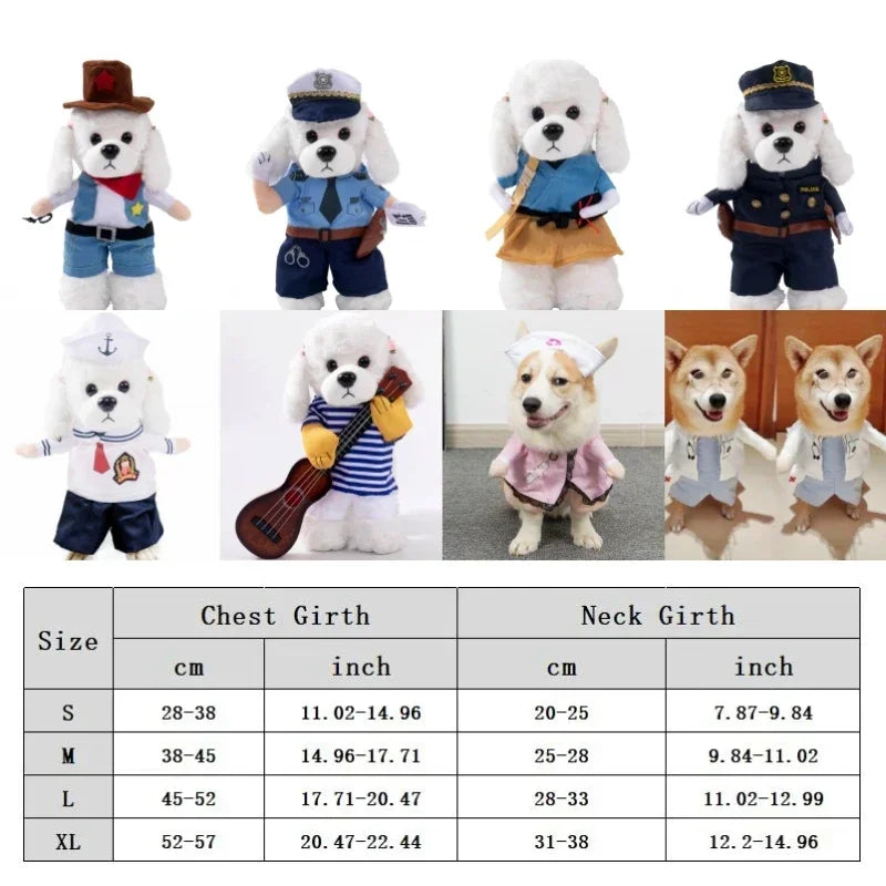 Funny Halloween Dog Costume for Small Medium Dogs Cats Adjustable Puppy Cosplay Party French Bulldog Chihuahua Pet Clothing