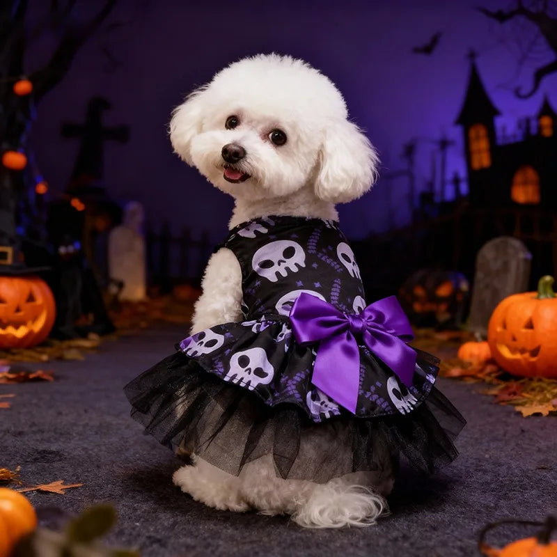 Halloween Pet Costume Cape Witch Hat Set Cosplay Cloak for Cats and Dogs Cute Puppy Kitten Wizard Clothes for Party Fancy Dress