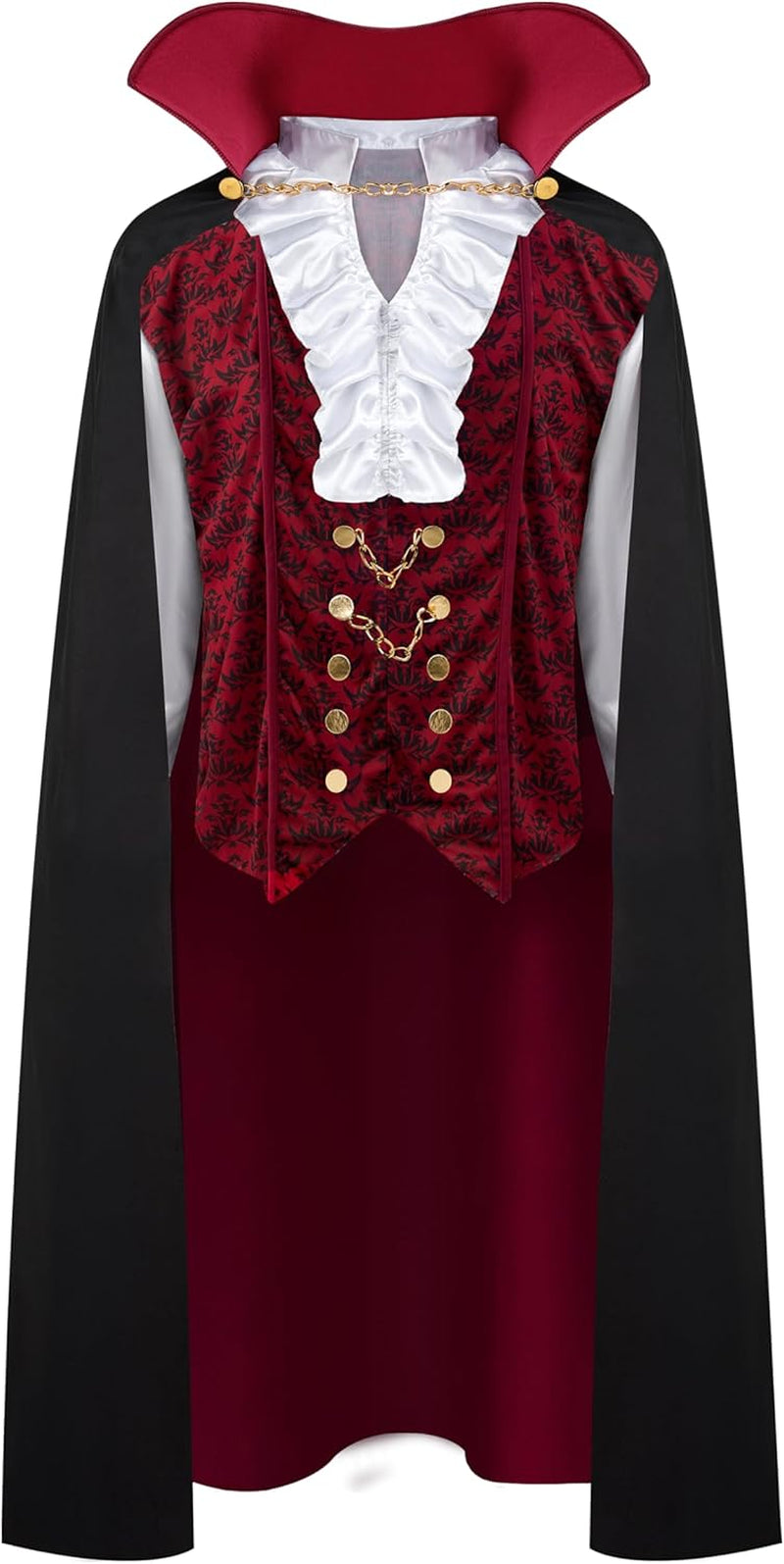 Halloween Men Vampire Costume,Halloween Men'S Vampire Cape, Dracula Costume Men