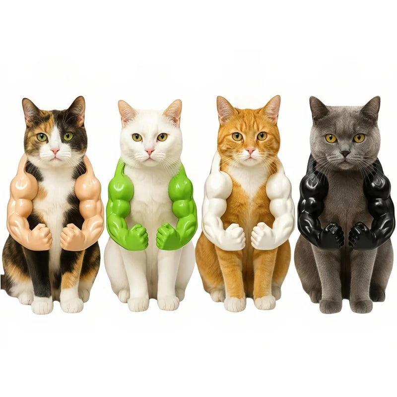 3D Printed Buff Muscle Arms Pet Costume, Funny Hulk Cosplay Accessory for Cats and Small Dogs, Hilarious Halloween Party Photo P
