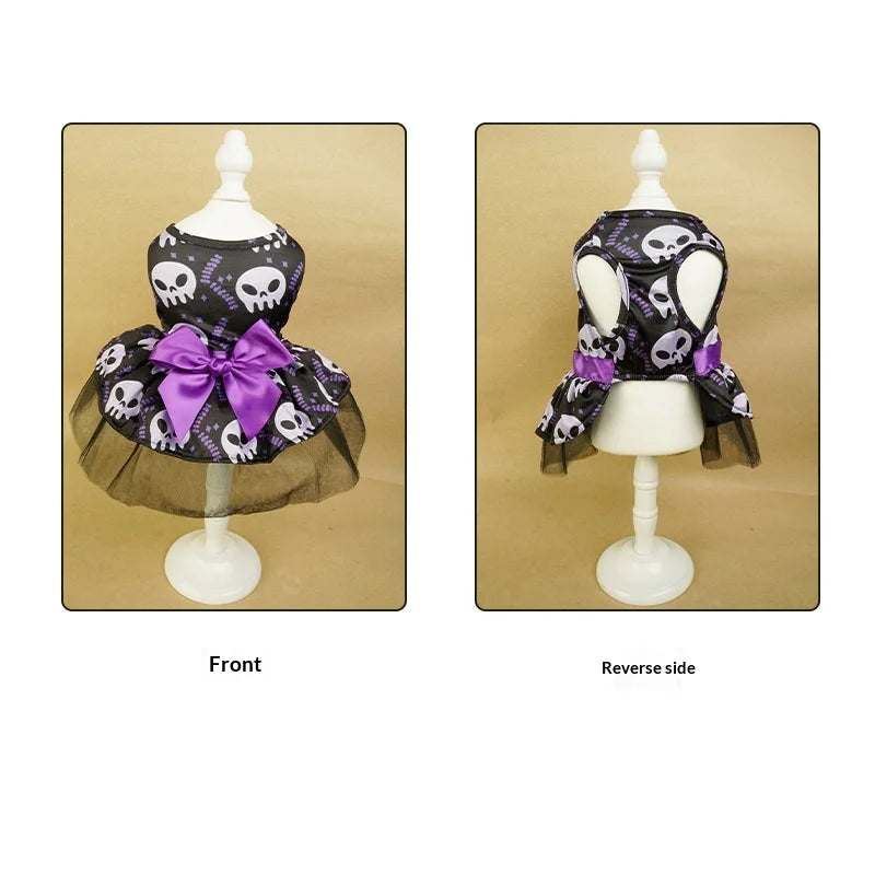 Halloween Pet Costume Cape Witch Hat Set Cosplay Cloak for Cats and Dogs Cute Puppy Kitten Wizard Clothes for Party Fancy Dress
