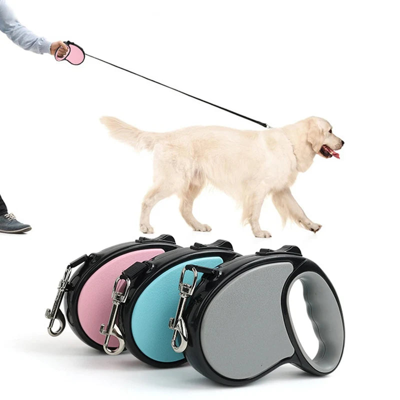 3/5M Durable Nylon Automatic Retractable Dog Leash Leads Automatic Extending Leash for Small Medium Dogs Puppy Walking Leads