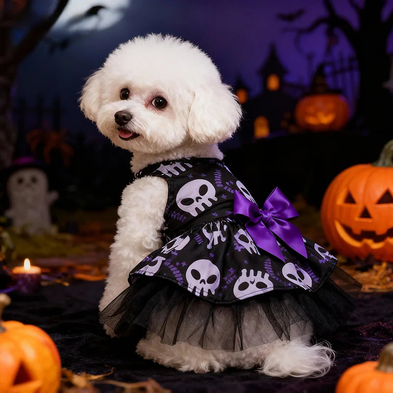 Halloween Pet Costume Cape Witch Hat Set Cosplay Cloak for Cats and Dogs Cute Puppy Kitten Wizard Clothes for Party Fancy Dress