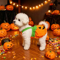 New Adjustable Washable Halloween Pumpkin Overall Dress Funny Costume for Small Dogs and Cats, Scary Trick-Or-Treat Pet Outfit