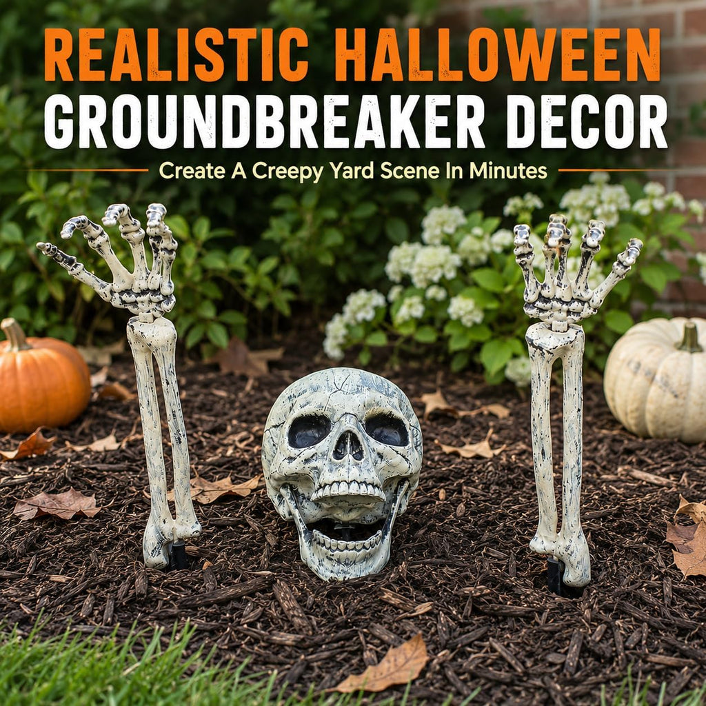 Realistic Skeleton Stakes Halloween Decorations for Lawn Stakes Garden Halloween Skeleton Decoration