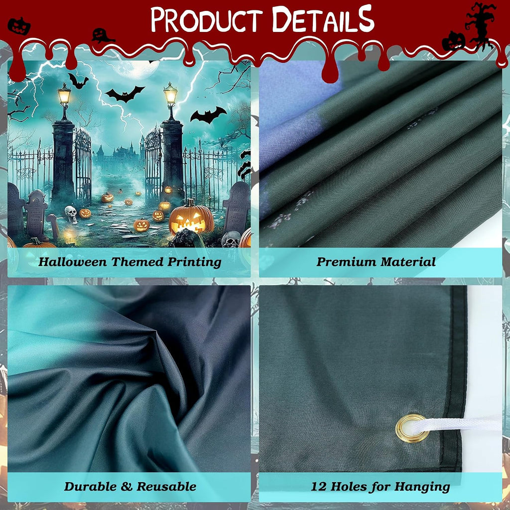 7X16 Ft Halloween Garage Door Cover Decorations Banner (Castles)