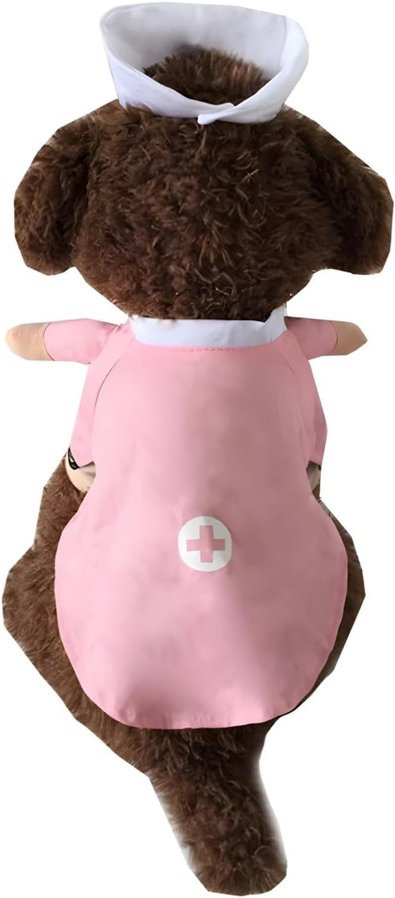 Dog Cat Nurse Costume Pet Nurse Clothing Halloween Jeans Outfit Apparel (S)