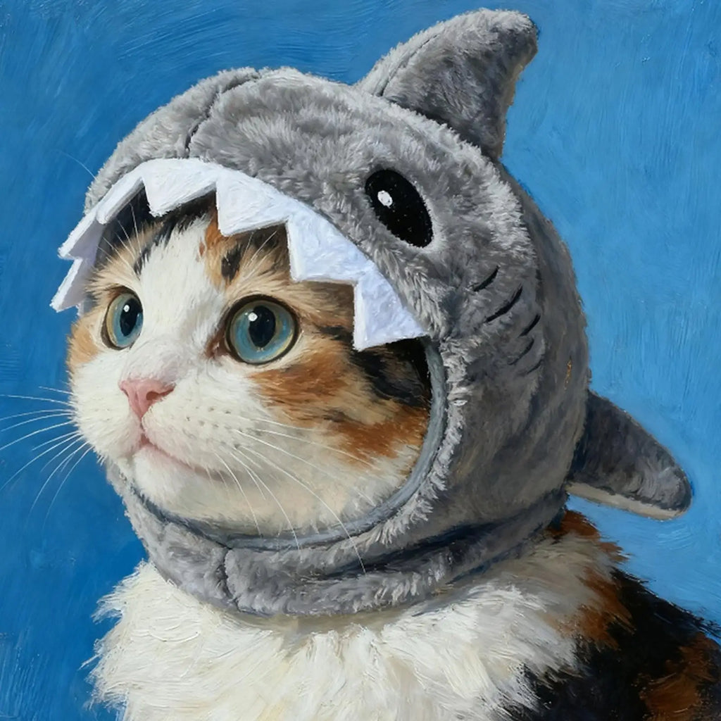 Shark Plush Pet Hat Costume Cute Animal Headwear for Kittens Dogs Adjustable Festival Party Cosplay Dress up Accessories