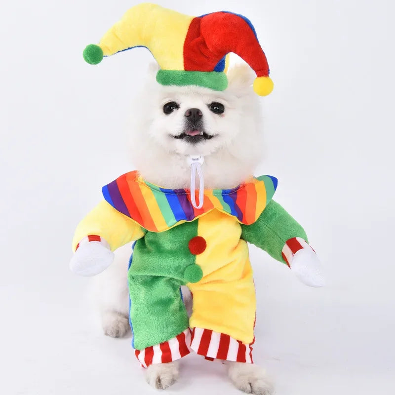 Funny Halloween Dog Costume for Small Medium Dogs Cats Adjustable Puppy Cosplay Party French Bulldog Chihuahua Pet Clothing
