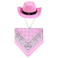 Pet Cowboy Costume Hat and Bandana Funny Dog Cat West Cowboy Hats Glasses Pet Halloween Birthday Party Cosplay Pet Accessories