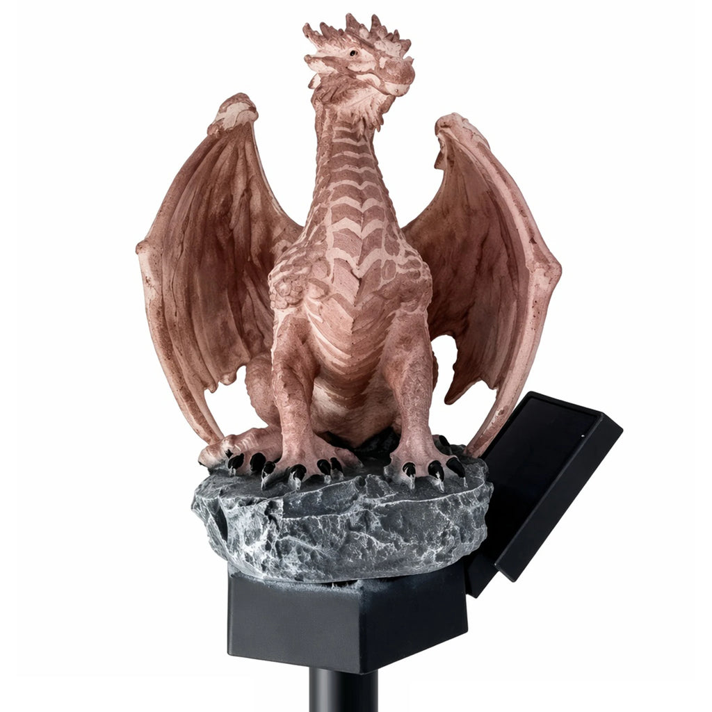 Solar Dragon Light, Halloween Dragon Solar Garden Light Stake, Dragon Legacy Golden Ember Edition, Dragon Garden Statue Lamp