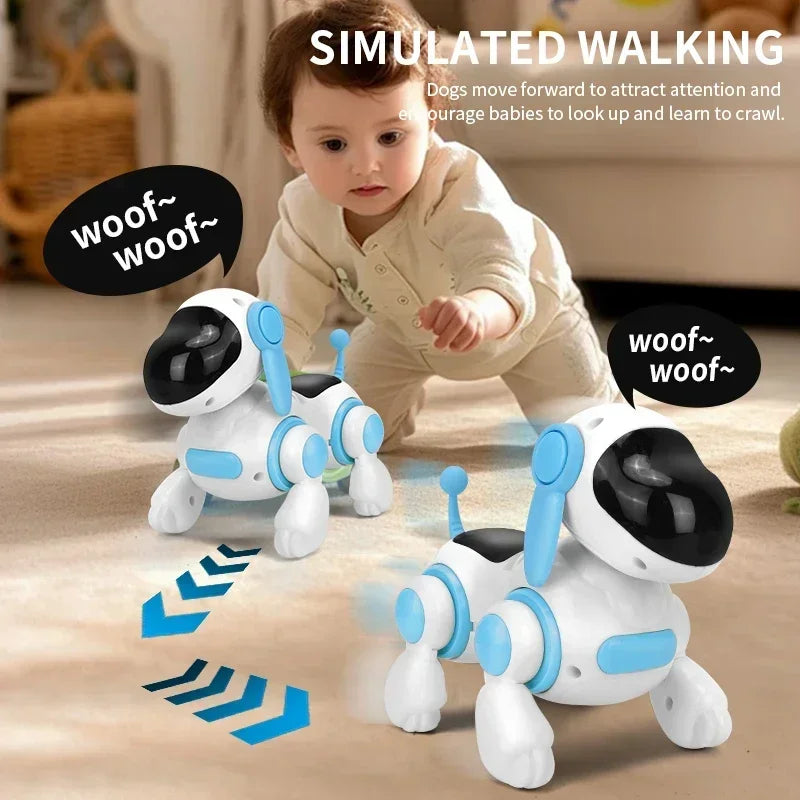 Robot Electronic Dog Robot Dog Stunt Walking Dancing Toy Intelligent Touch Remote Control Electric Pet for Children'S Toys