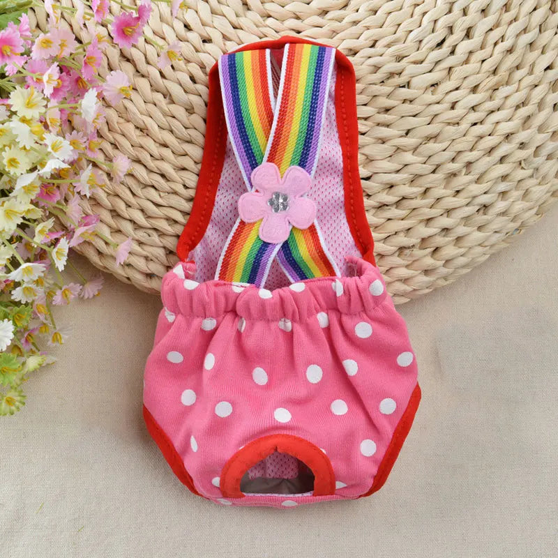 Cat Dog Female Panties Denim Strap Pet Shorts for Small Dogs Cats Kitten Puppy Underclothe Anti-Harassment Safety Panties