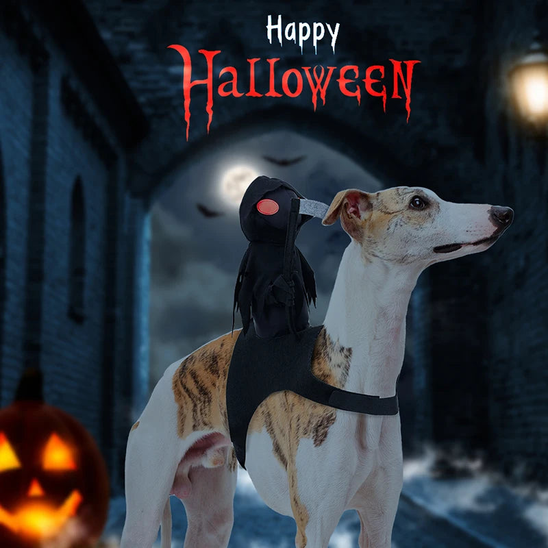 Halloween Pet Costume Dark Harvest Knight Transformation Costume Halloween Funny Pet Costume Dogs Cats Cute Cosplay Costume