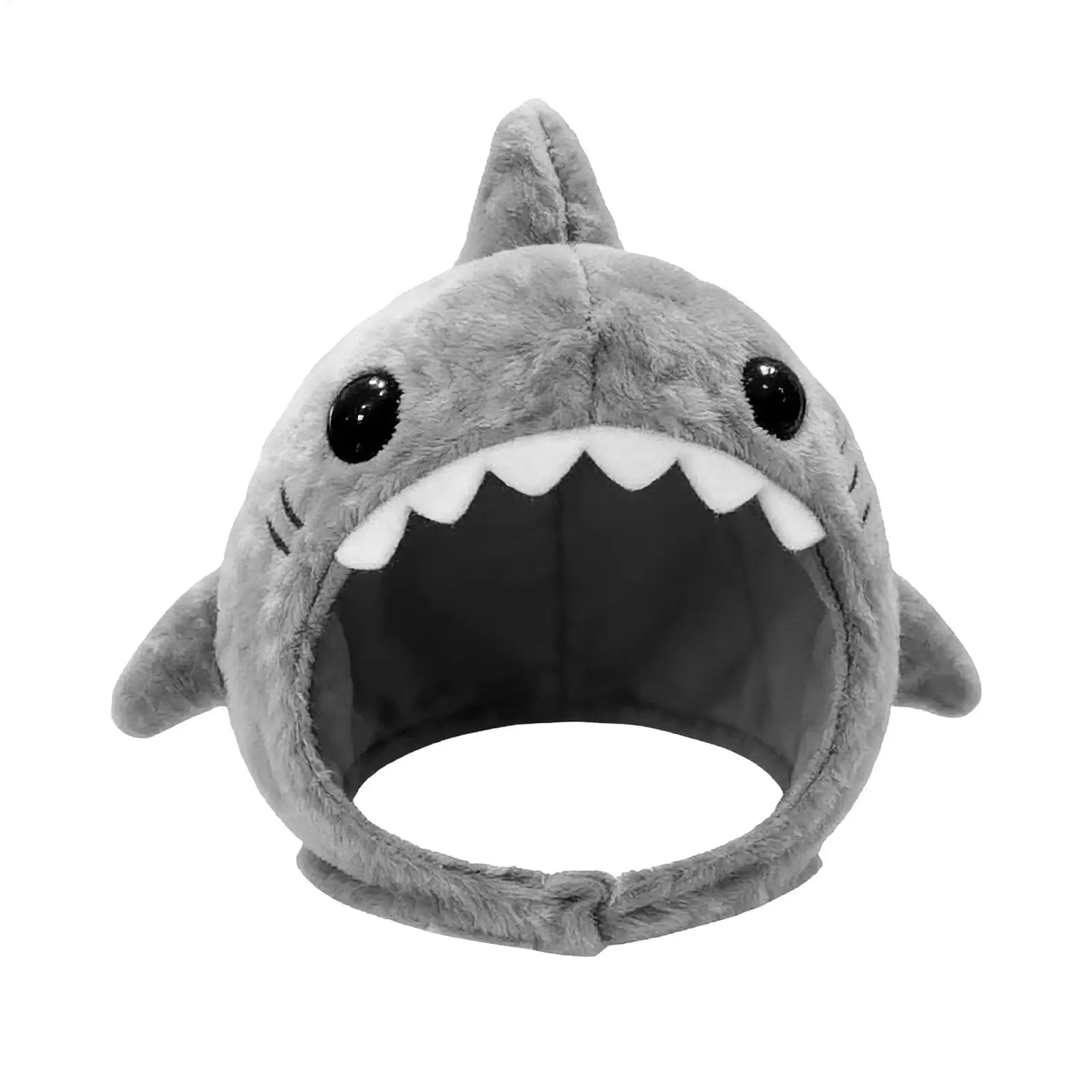 Shark Plush Pet Hat Costume Cute Animal Headwear for Kittens Dogs Adjustable Festival Party Cosplay Dress up Accessories