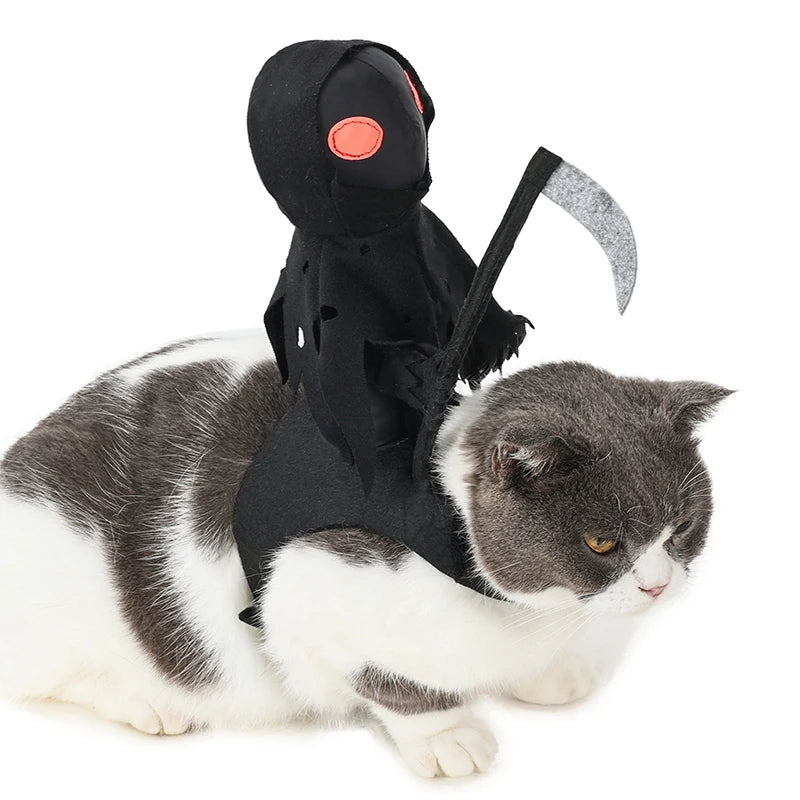 Halloween Pet Costume Dark Harvest Knight Transformation Costume Halloween Funny Pet Costume Dogs Cats Cute Cosplay Costume