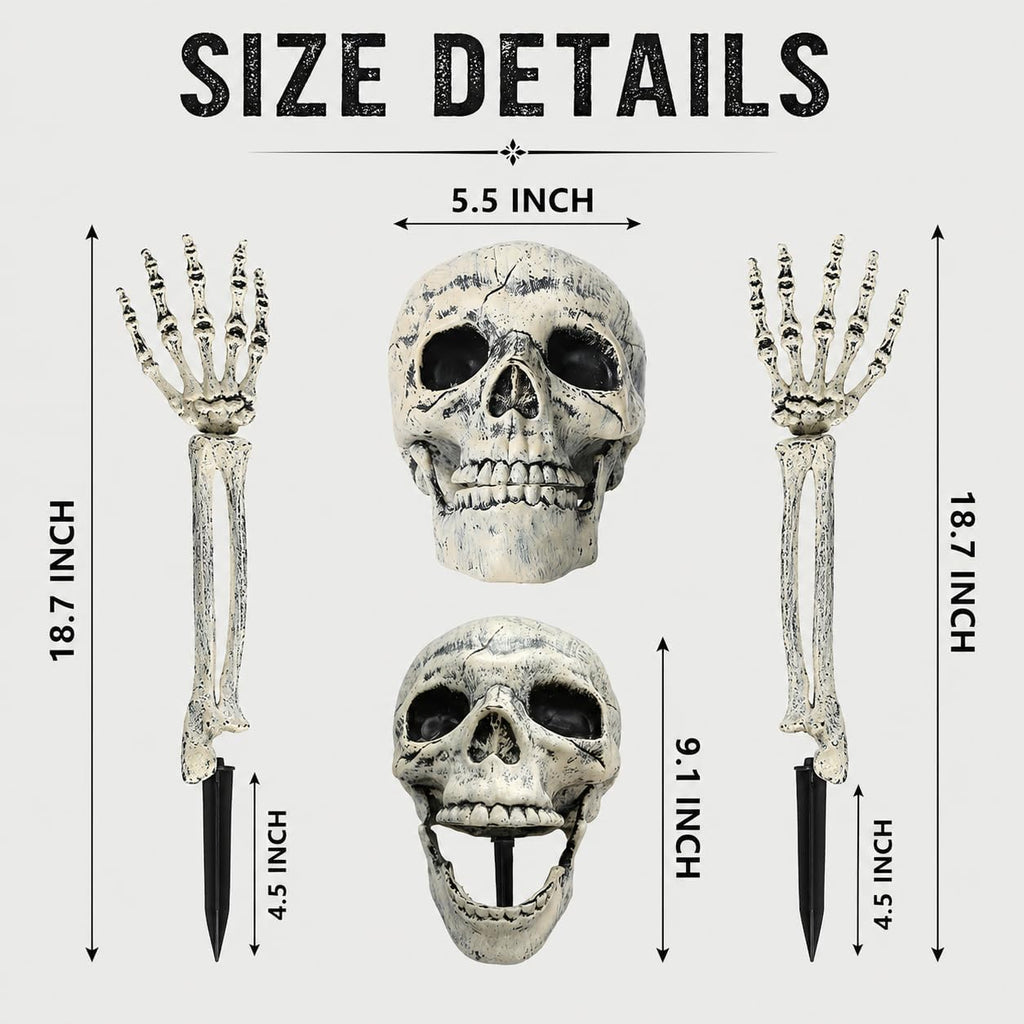 Realistic Skeleton Stakes Halloween Decorations for Lawn Stakes Garden Halloween Skeleton Decoration