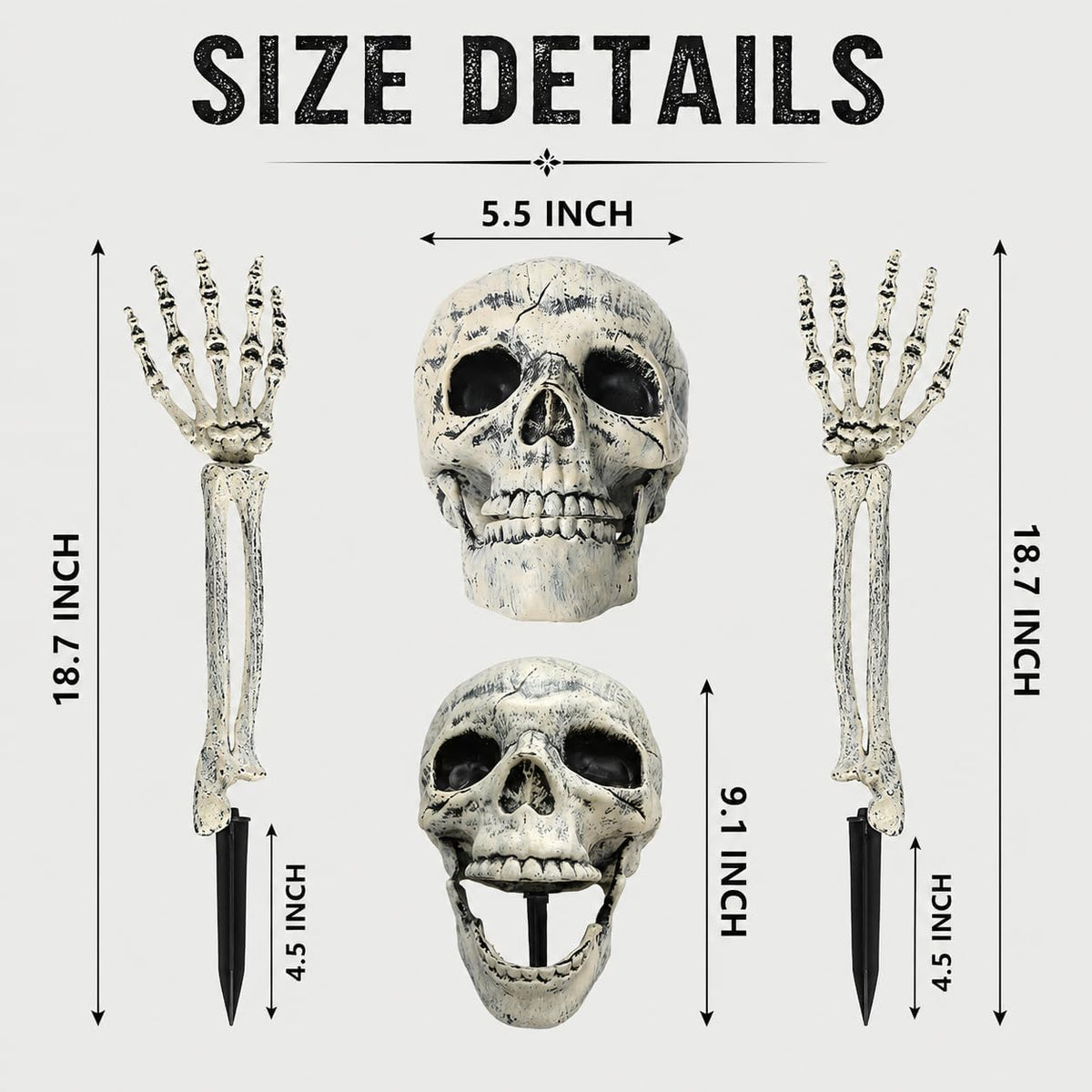 Realistic Skeleton Stakes Halloween Decorations for Lawn Stakes Garden Halloween Skeleton Decoration
