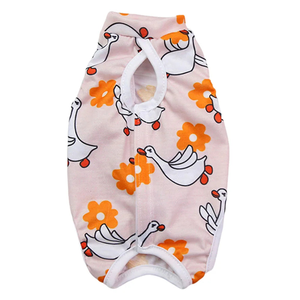 Cat Dog Anti-Licking Vest Pet Care Clothing Kitten Weaning Sterilization Suit High Elastic Surgery after Recovery Care Clothing