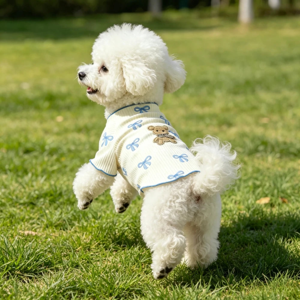 1 Piece Cute Dog Tshirt Breathable Elastic Soft Pet Vest Summer Wear for Small Dogs Cats
