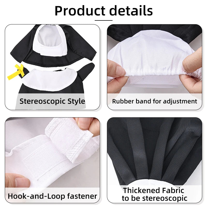 Halloween Dog Costume Pet Clothing Breathable Nun Cloak Cosplay Dress Photo Props Kitten Puppy Cute Accessories Gifts