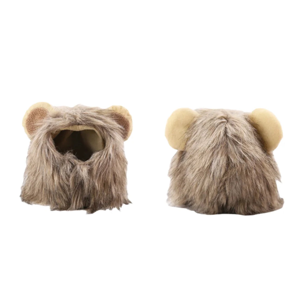 Lion Mane Wig for Dog Cat Costume Pet Washable Comfortable Fancy Lion Hair Cat Clothes Dress for Halloween Easter Festival Party