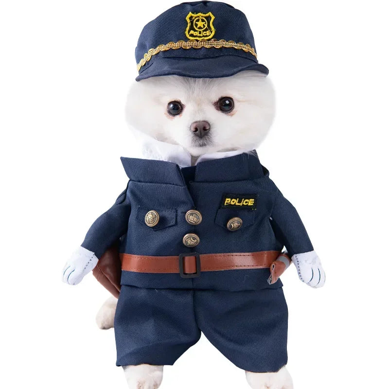 Funny Halloween Dog Costume for Small Medium Dogs Cats Adjustable Puppy Cosplay Party French Bulldog Chihuahua Pet Clothing