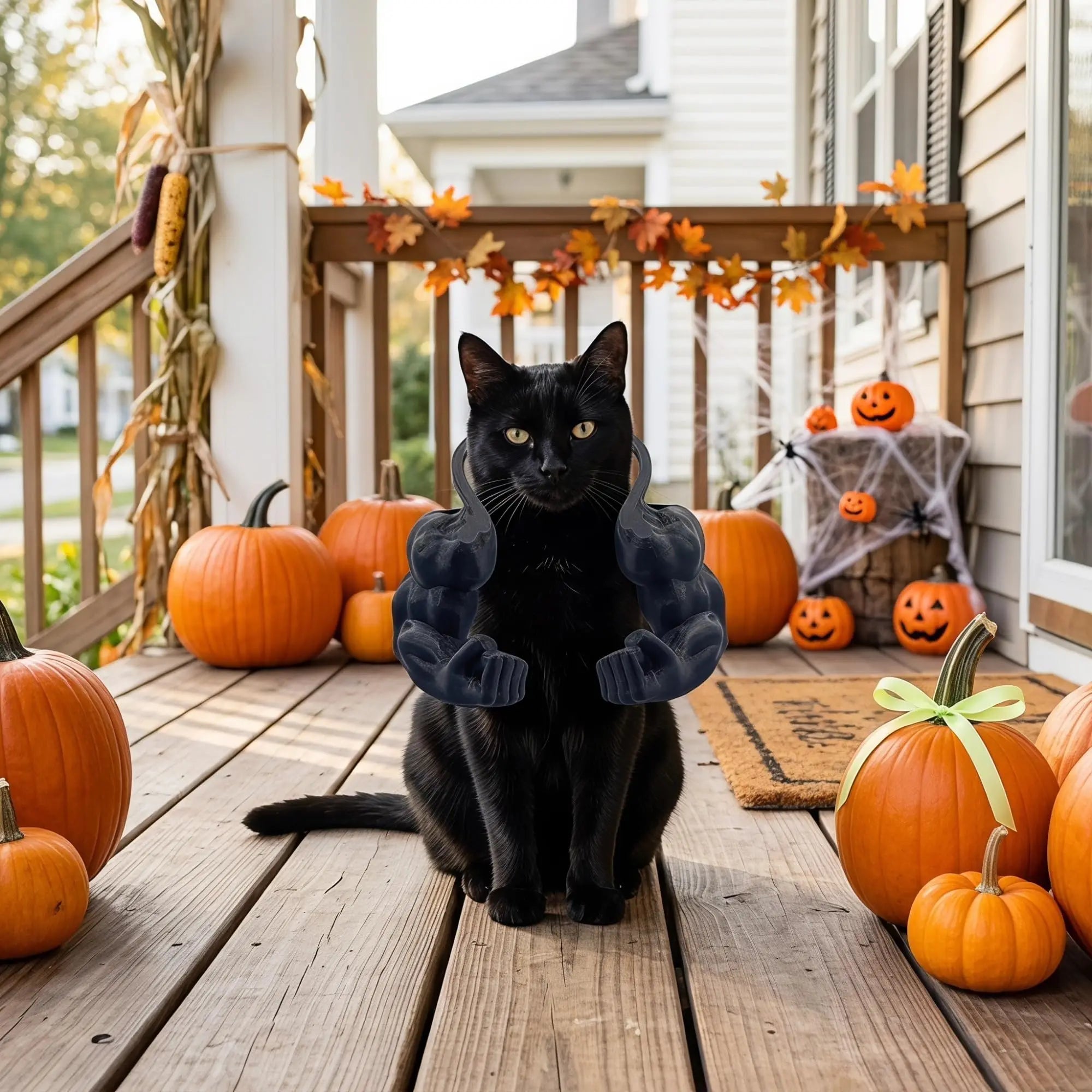 3D Printed Buff Muscle Arms Pet Costume, Funny Hulk Cosplay Accessory for Cats and Small Dogs, Hilarious Halloween Party Photo P