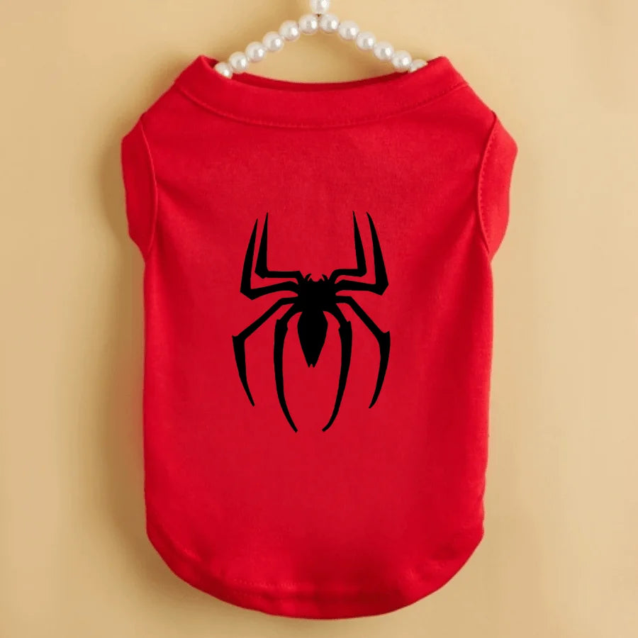 1PC Spider Print Pet Vest, Soft and Breathable Pet Sleeveless T-Shirt