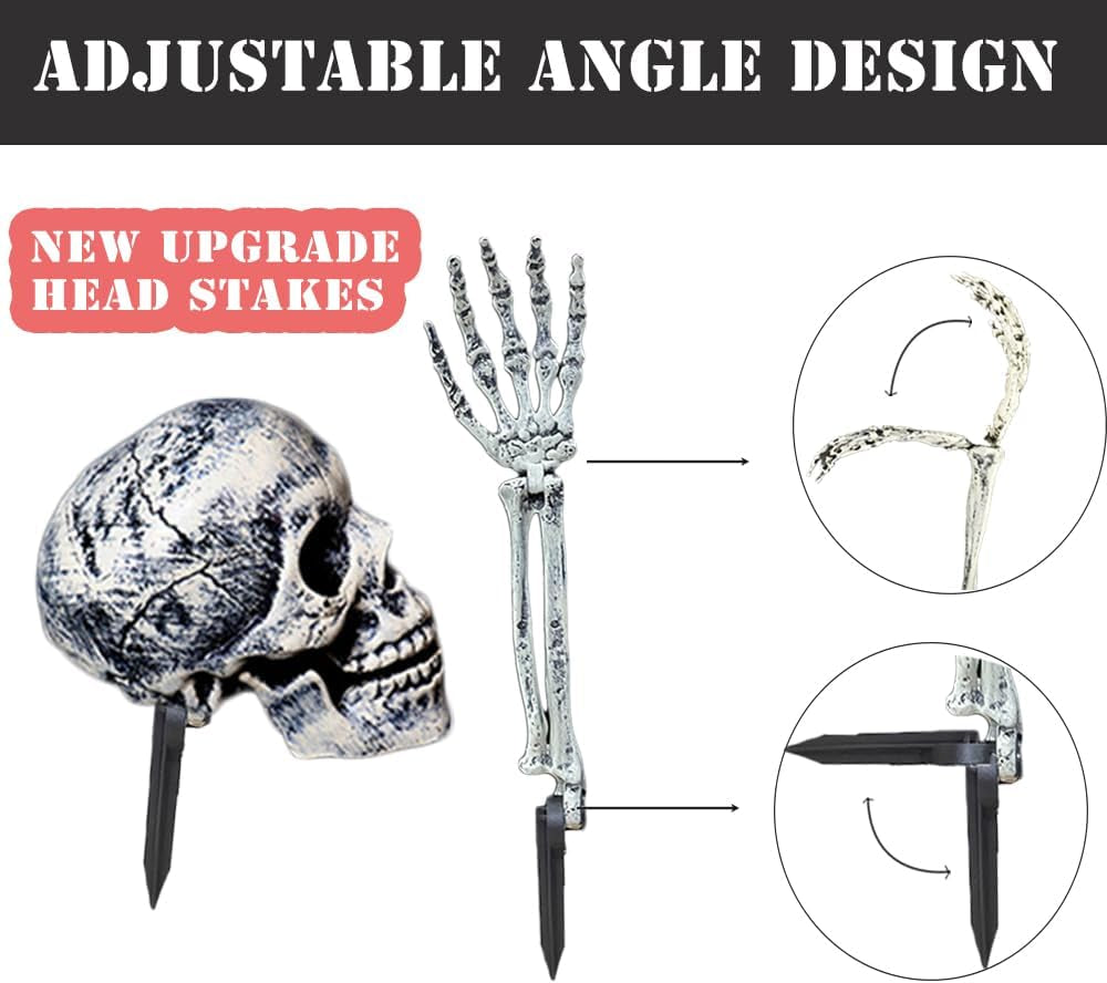Realistic Skeleton Stakes Halloween Decorations for Lawn Stakes Garden Halloween Skeleton Decoration