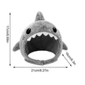 Shark Plush Pet Hat Costume Cute Animal Headwear for Kittens Dogs Adjustable Festival Party Cosplay Dress up Accessories
