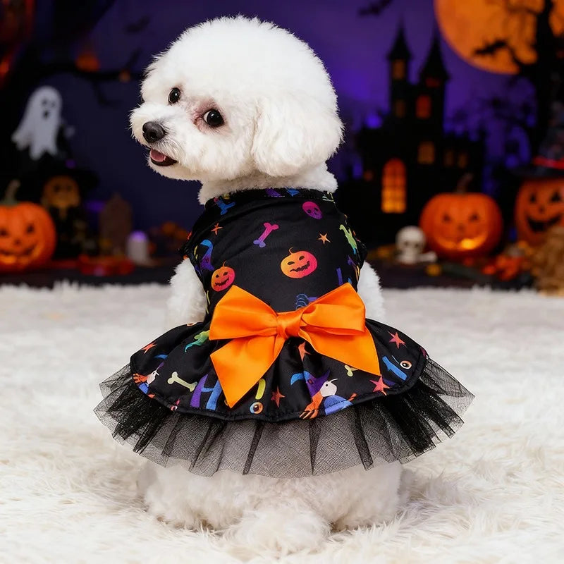 Halloween Pet Costume Cape Witch Hat Set Cosplay Cloak for Cats and Dogs Cute Puppy Kitten Wizard Clothes for Party Fancy Dress