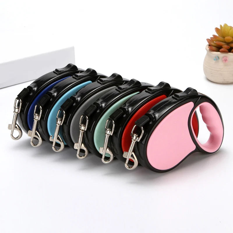 3/5M Durable Nylon Automatic Retractable Dog Leash Leads Automatic Extending Leash for Small Medium Dogs Puppy Walking Leads