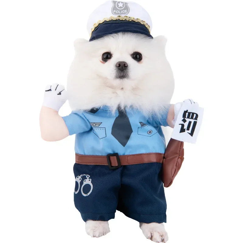 Funny Halloween Dog Costume for Small Medium Dogs Cats Adjustable Puppy Cosplay Party French Bulldog Chihuahua Pet Clothing