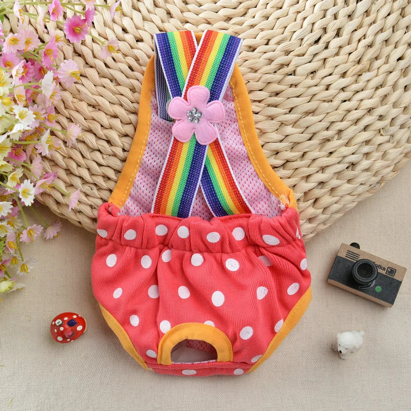 Cat Dog Female Panties Denim Strap Pet Shorts for Small Dogs Cats Kitten Puppy Underclothe Anti-Harassment Safety Panties