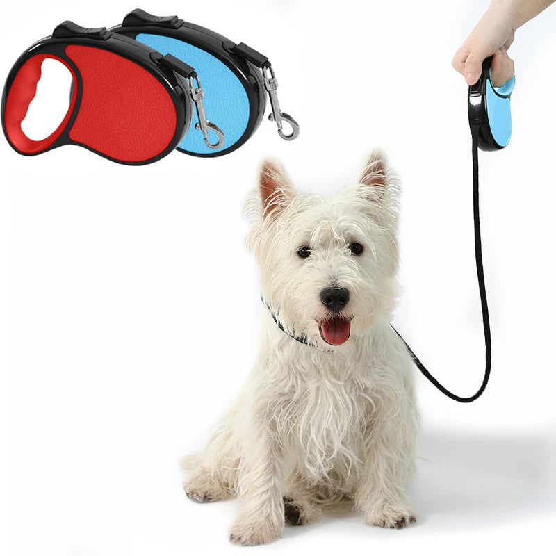 3/5M Durable Nylon Automatic Retractable Dog Leash Leads Automatic Extending Leash for Small Medium Dogs Puppy Walking Leads