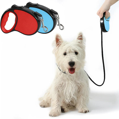 3/5M Durable Nylon Automatic Retractable Dog Leash Leads Automatic Extending Leash for Small Medium Dogs Puppy Walking Leads