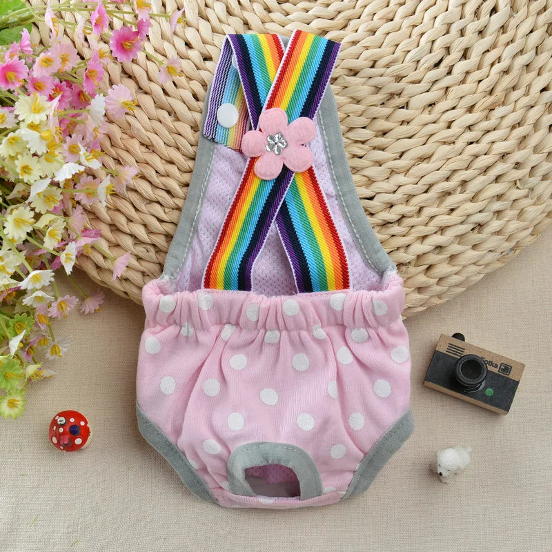 Cat Dog Female Panties Denim Strap Pet Shorts for Small Dogs Cats Kitten Puppy Underclothe Anti-Harassment Safety Panties