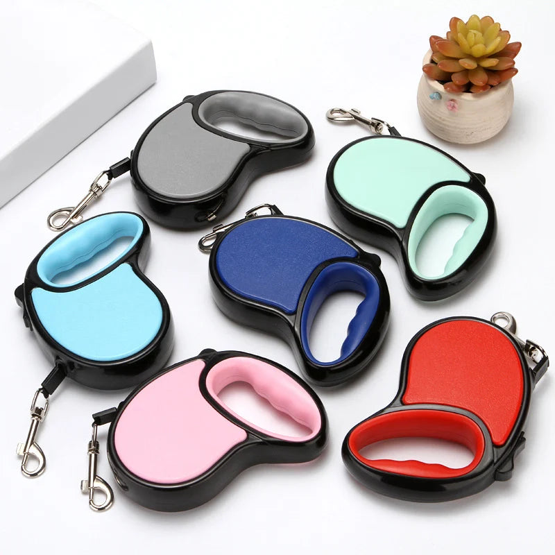 3/5M Durable Nylon Automatic Retractable Dog Leash Leads Automatic Extending Leash for Small Medium Dogs Puppy Walking Leads